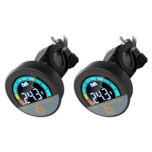 5918 DC8-100V Digitale Ronde Voltmeter, Waterdicht, Batterijcapaciteitsmonitor, Autospanningsmeter, Tester, Batterijniveau 2 Stuks