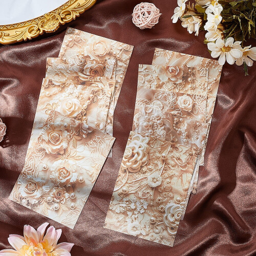 Scrapbook Paper Pad Floral Pearls 60 Sheets 10x14cm 2
