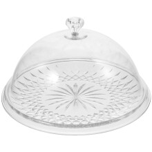 NUOLUX transparante taartonderzetter met deksel, 25 cm