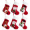 Rote Filz-Weihnachtsstrümpfe, 23 cm, 6er-Pack 1