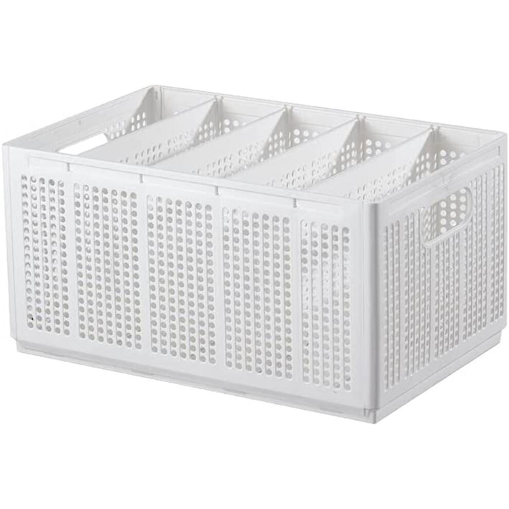 Plastic Stackable Storage Basket 7-Grid Foldable