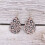 Leather teardrop earrings baroque stripe coral 1