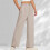Kids' Beige Stretch School Uniform Pants, Elastic Waist, 2