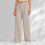 Kids' Beige Stretch School Uniform Pants, Elastic Waist, 4