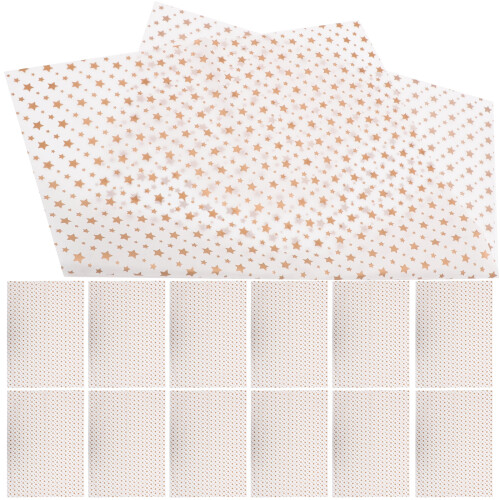 Papier cadeau motif étoiles, 20 feuilles