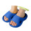 Children's blue open-toe flip flops for summer, size 5