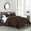 Queen Quilt Set Chocolate Geometric Diamond Stitched 2
