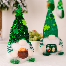 St. Patrick's Day Gnome Plush Doll Green Leprechaun 1 pc