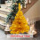 Harliver mini artificial Christmas tree gold 11.8 inch 1