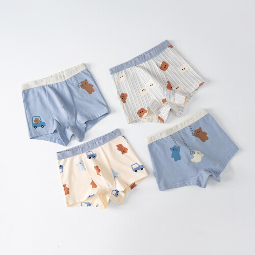 Boy's summer boxer briefs cotton breathable 4-pack 2