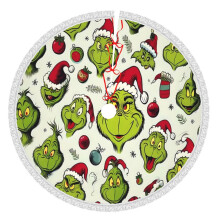 Grin-Ch Christmas Tree Skirt 36 Inch Rustic Holiday Decor