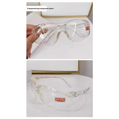 Schutzbrille, Reitbrille, transparent, weiß 1