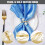 Ronds de serviette en métal doré et perle, 100 pièces 3