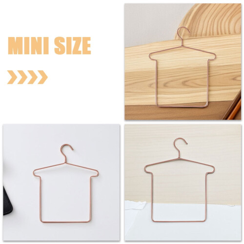 Kleiderbügelclips aus Eisen, Roségold, 5er-Set 2