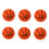 Orange Basketball Drawer Knobs 6-Pack 5