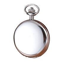 Orologio da tasca vintage con catena, movimento al quarzo, minimalista.