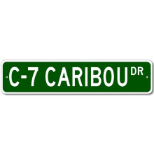 C-7 C7 Caribou Air Force Pilot Metal Wall Sign 4 x 16 Inch
