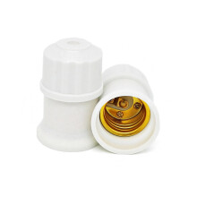 Pink E27 Lamp Holders Compact Smooth Edge 2 pcs