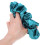 Conjunto de 6 scrunchies de tecido azul-marinho 4