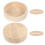 Hamstermatskål i trä, rund beige, 1 set 7