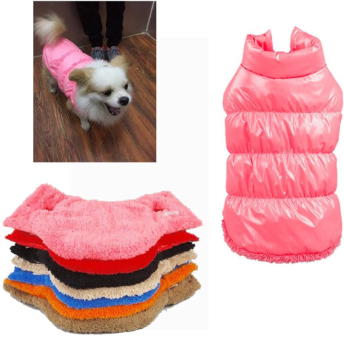 Fleecejakke til hund Vanntett vindtett Liten Medium Rosa S 1