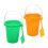 Sand Bucket Plastic Assorted Color 2 Pcs 3