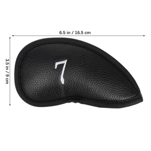Black Golf Club Covers PU Material 12 Pcs 1
