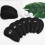 Black Golf Club Covers PU Material 12 Pcs 6