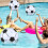 Uppblåsbar strandfotboll i lätt plast, 3-pack 8