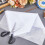 Tecido de malha de poliéster branco, transparente e respirável, 150 cm (59 polegadas) 3