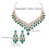 Conjunto de collar y pendientes de boda verdes 2