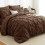 Brown Full Size Comforter Set 7-Piece Pinch Pleat 4