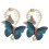Vlinderhaarclips van blauwe legering, 2 stuks 4