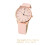 Reloj de pulsera rosa de aleación para mujer con correa ajustable. 2