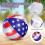 Bola de praia patriótica com a bandeira americana, 91 cm (36 polegadas) 4