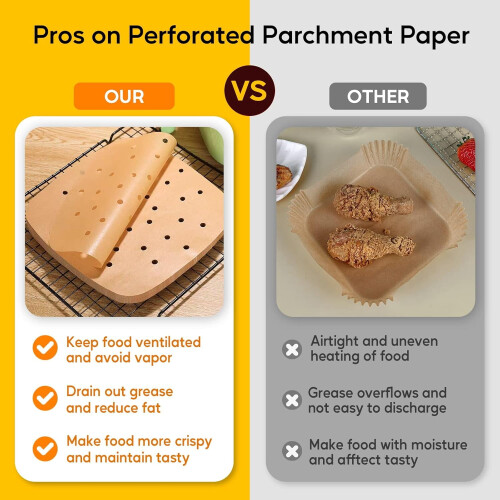 Parchment Paper Squares Heavy Duty Unbleached 200 pcs 2