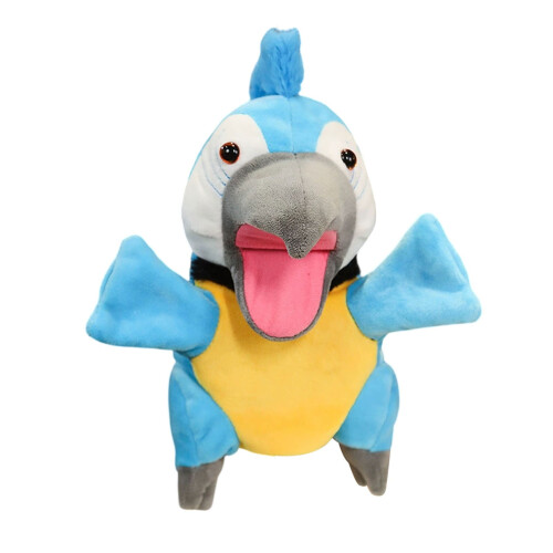 Pupazzo di peluche da mano con bocca mobile e caratteristiche 1