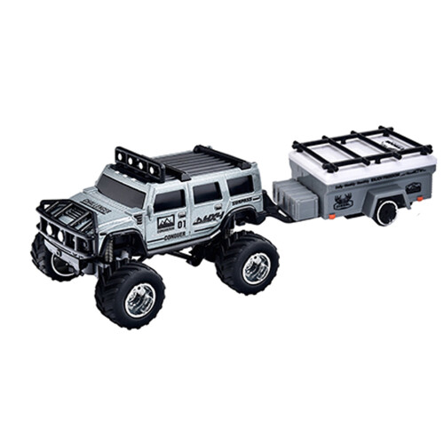 Voiture télécommandée tout-terrain à vitesse réglable, LED, amortisseurs et double commande 1