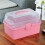Transparente Aufbewahrungsbox, rosa, 3-stufig, robust 6