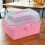 Transparente Aufbewahrungsbox, rosa, 3-stufig, robust 7