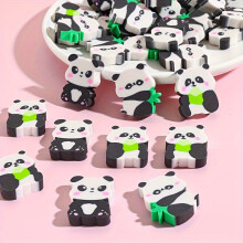 (20 Panda Erasers (Random)) 20 Panda gummen - Zachte pluche pandavormige gummen met schattig panda-ontwerp, duurzaam synthetisch rubber, perfect