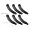Zwarte plastic haarclips voor dames, 6 stuks 2