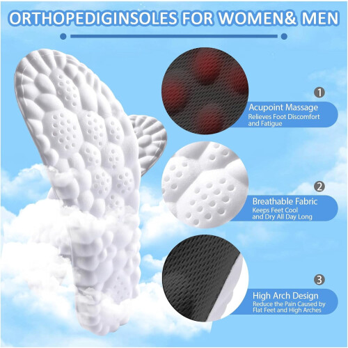 Cloud Memory Foam Insoles with Arch Support for Men and 1