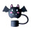 Black Bat Halloween Silicone Straw Cover 10mm 1