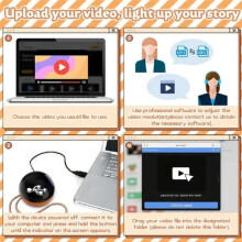Upgrade Wifi 3D Crystal Bal,3D Crystal Ballvideo Player,Sharingan,Ballvideo Player,Video Crystal White