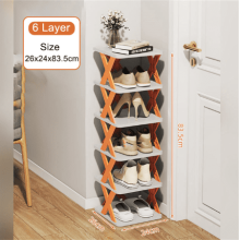 Stackable Shoe Rack Plastic 4-Tier Entry Organizer