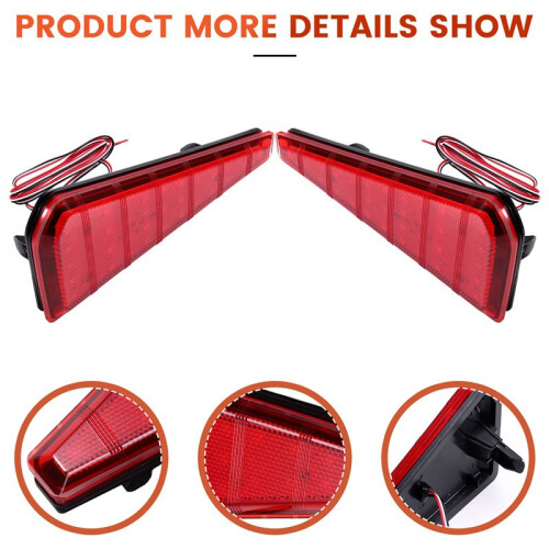 Car LED Rear Bumper Reflector Light Brake Light Tail Lamp For  NOAH VOXY 80 Series 2