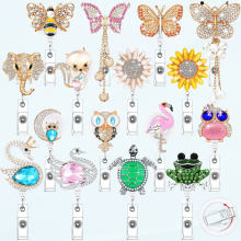 Nurse Flower Badge Reels 16 pcs Sunflower Butterfly