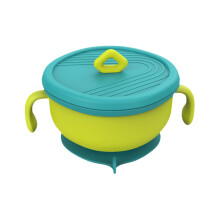 Baby straw bowl with soup and snack container