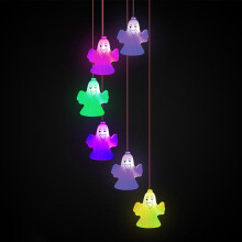 Halloween solar wind chime lamp with colorful LED lights